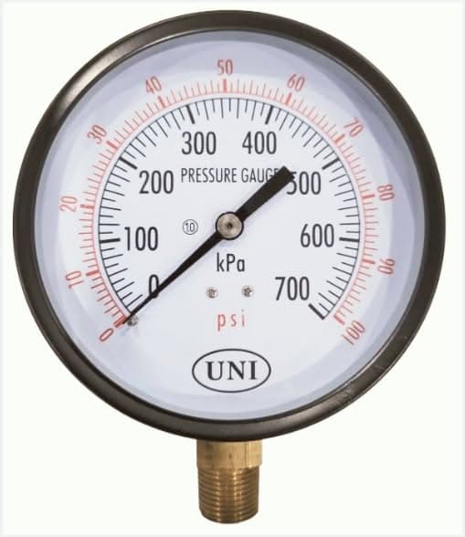 UNI Black Steel Pressure Gauge Fig. PG100